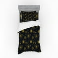 thumbnail image 2 of Ambesonne Compass Bedding Set 4 Pcs, Stars Dashed Lines Shapes, Queen, Night Blue Yellow, 2 of 3