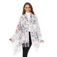 thumbnail image 3 of FORMRS Womens Scarf Winter Soft Long Big Warm Shawls Wrap Tassel Scarves, Purple Wildflowers, 3 of 9