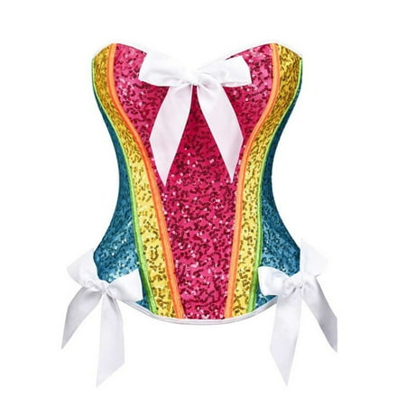 miqiqism Women s Casual Sexy Sequin Sparkly Tops Zipper Back Sleeveless Strapless Bandeau Tube Crop Corset Top Trendy Multicolor Slim Fit Blouses Multicolor XX-Large