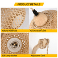 thumbnail image 5 of FRIDEKO HOME Bamboo Wall Lights, Hand Woven Rattan Plug in Wall Sconces, Farmhouse Rustic Wall Lamps, Boho Sconces Wall Lights for Living Room Bedroom, 5 of 8