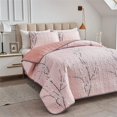 thumbnail image 4 of Soft bedsheet and bedspread set Pink Branch - Twin - 2 Piece, 4 of 5