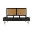 thumbnail image 2 of Armen Living Saratoga 3-Piece Modern Wood King Bedroom Set in Black, 2 of 3