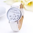 thumbnail image 5 of UDIYO Women Whatever Im Late Anyway Letter Round Dial Faux Leather Strap Quartz Watch, 5 of 7