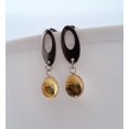 thumbnail image 3 of Natural Oval Citrine Silver Earrings NOCSE, 3 of 9