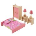 thumbnail image 2 of Muñeca de madera Muebles de baño Casa de muñecas en miniatura para niños Juguete (Dormitorio, 2 of 7