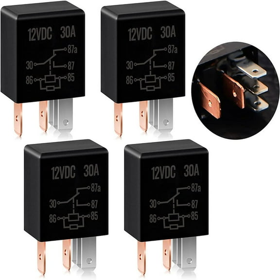 DAMIFU 4pcs Relay 12v 30A Automotive Relay 5 Pin Relay For Automotive Truck Replacement