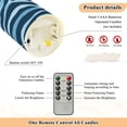 thumbnail image 5 of Dark Blue Zebra Pattern Flameless Candles 2 PCS with Remote Realistic Moving Flame LED Tapered Pillar Set for Home Decor, 5 of 7
