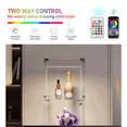 thumbnail image 6 of Tempered Glass Display Cabinet & Wine Storage with Bluetooth LED Light Strip & Door Lock - Modern Storage for Living Room, Bedroom, Office - Black, 6 of 9