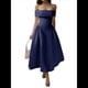 thumbnail image 3 of Vestido de Noche de Cóctel con Hombros Descubiertos y Cremallera para Mujer Azul Profundo L, 3 of 8