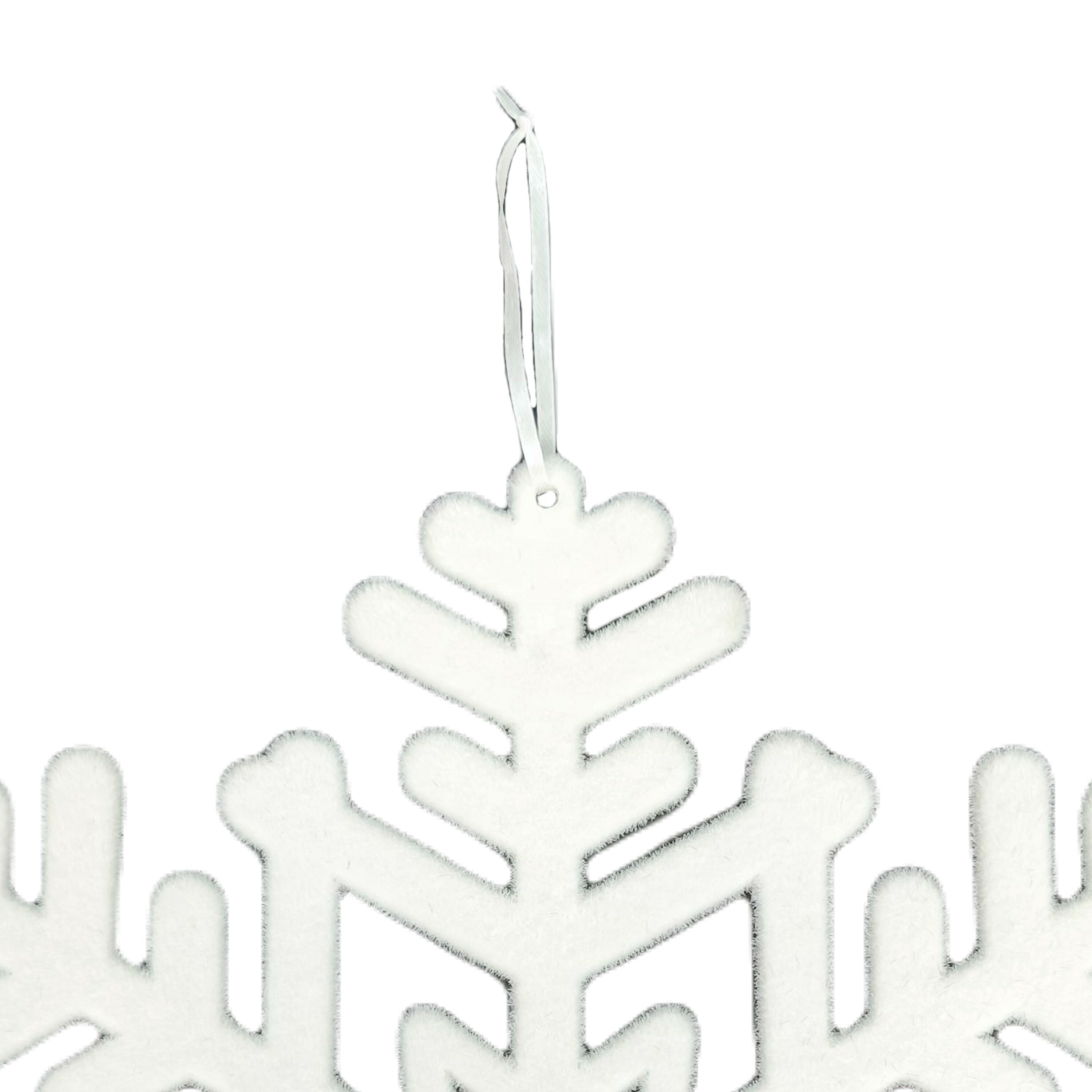 Jumbo White Flocked Snowflake Christmas Ornament, 14 in, by Holiday Time