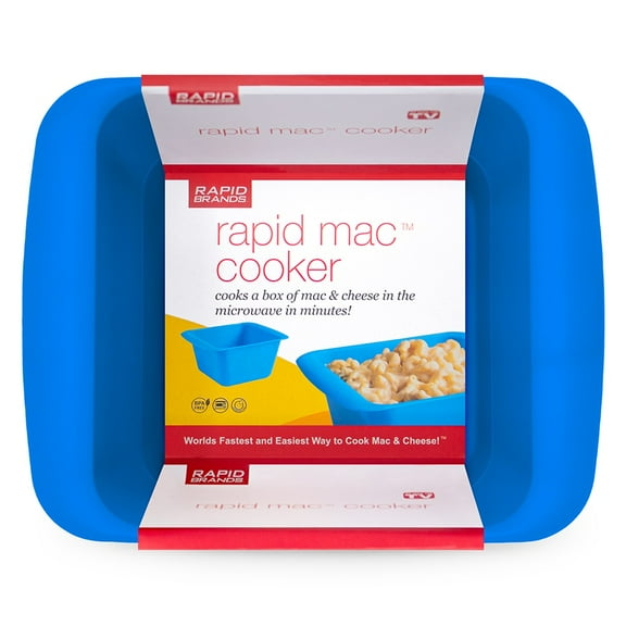 Rapid Brands Mac & Cheese Cooker, Made Exclusively for Walmart, Dishwasher-Safe, Microwaveable, BPA-Free Plastic, Blue