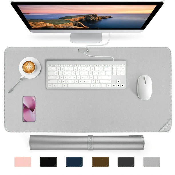 Waterproof, Durable Office Pad Protector in Multiple Colors, NonSlip Mouse Surface, Easy to Clean, Ideal for Home Office Setup with Laptop and Keyboard, Computer Desk Pad