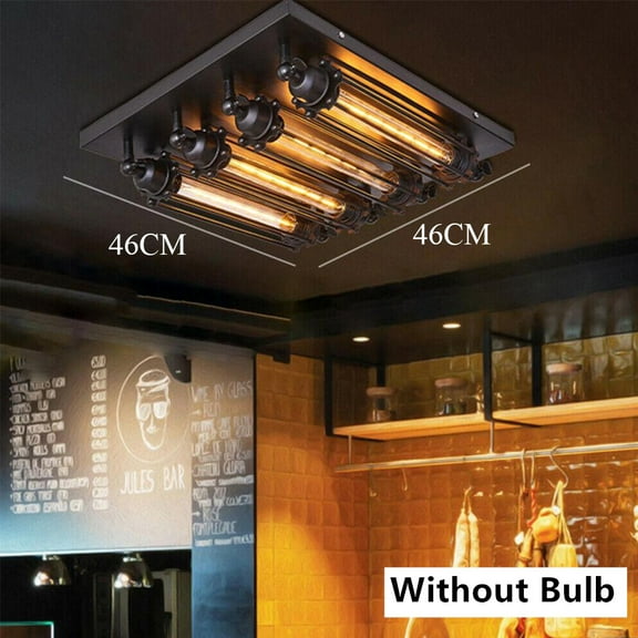 Industrial Chandelier Vintage Pendant Light Steampunk Style Loft Ceiling Fixture Without Bulb