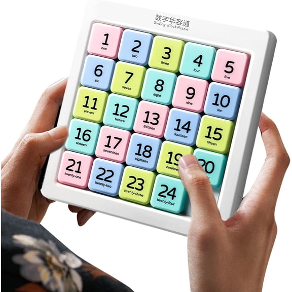 Slide Puzzle - 5.5x6.3in Number Game, Long Lasting Logic Toy, Brain Teaser Educational Challenge | Fun Learning Activity for Entertainment Puzzle