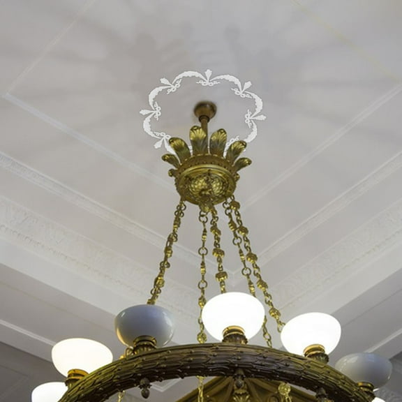 MLINS Ceiling Medallion Chandelier Furniture Appliques Onlays Bowknot Decorative European Unpainted Flowers Center Carving Decal For Door Wall Ceiling Cabinet Dresser Decor