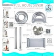thumbnail image 2 of POZA Inflatable Silver Full House Bundle - Premium Luxurious Sparkle Confetti 36" Pool Float Tube, 16" Beach Balls, 74" Pool Noodles, 48" Pool Chair, and 56" Water Hammock - 7 Pieces Pack, 2 of 7