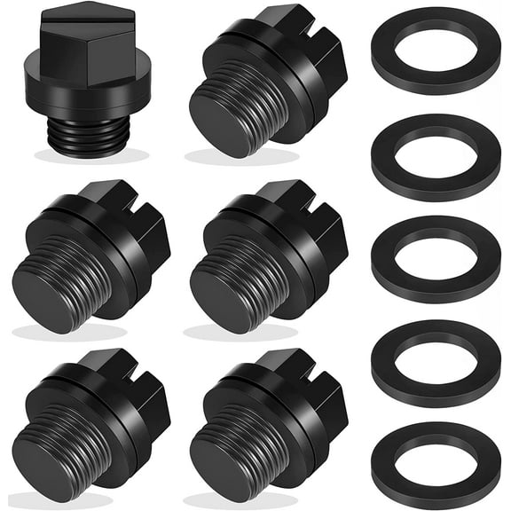 Lsupdaol 10 Pieces Spx1700fg Pump Plug Pool Filters with Gasket Replacement Pool Drain Pump Plug Swimming Pool Plug Black Pipe Plug for Inground Pool with O Ring Gasket Washers for Bathtub Pool Spa