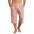thumbnail image 2 of Nestiefly Men's Baggy Shorts Wide Leg Sweat Shorts Gym Workout Shorts Drawstring Waist Summer Cruise Clothes Pink L, 2 of 9
