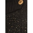 thumbnail image 4 of YELETE Women's Poncho, Sequence Crochet Knit, Black, 4 of 4