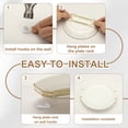 thumbnail image 4 of 3pcs Plate Hanger, 12 Inches Universal Stainless Steel Invisible Plate Hangers for the Wall U-shaped Holder with Traceless Nail for Decorations, Golden, 4 of 7