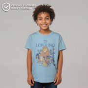 Boy's Lion King Character Group Shot Graphic Tee Light Blue X Large