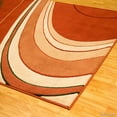 Allstar Orange Modern Contemporary Area Rug (5' 2" x 7' 2")