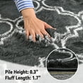 thumbnail image 3 of Pentantan 8ft x 10ft Geometric Shag Area Rugs for Living Room, Moroccan Fluffy Bedroom Carpet, Dark Gray, 3 of 8