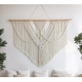 thumbnail image 1 of Colgante de Pared de Macramé, Tapiz de Macramé para Colgar en La Pared, Tapiz de Hojas Tejidas A Mano Bohemio, Decoración Tejida Bohemia para Apartamento, Galería, Sala de Estar, 1 of 9