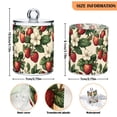 thumbnail image 5 of Yayeee 4 Pack Qtip Holder Bathroom Cotton Swab Canister with Lid Clear Dispenser Set, Beige Strawberry, 5 of 6