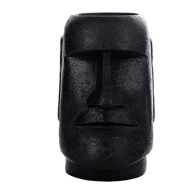 Estatua de resina de la Isla de Pascua, monolito, estilo retro antiguo, decoración Ahu, moai romano Negro A