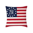 thumbnail image 6 of Independence Day Pillowcase 18x18 Inches 1PC, 4th of July Patriotic USA Flag Throw Pillow Cover, Memorial Day Farmhouse Decor Cushion Case for Couch Sofa Home&nbsp;Outdoor, 6 of 7
