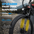 thumbnail image 6 of 26" Electric Bike for Adults, 500W Motor, 36V Removable Battery, 25MPH & 35 Miles Range, UL2849 Certified, Dual Suspension Commuter Ebike, 6 of 10