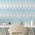 thumbnail image 3 of Ambesonne Ikat Peel & Stick Wallpaper for Home, Aztec Peruvian Culture, 13"x36", Grey White Sky Blue, 3 of 6