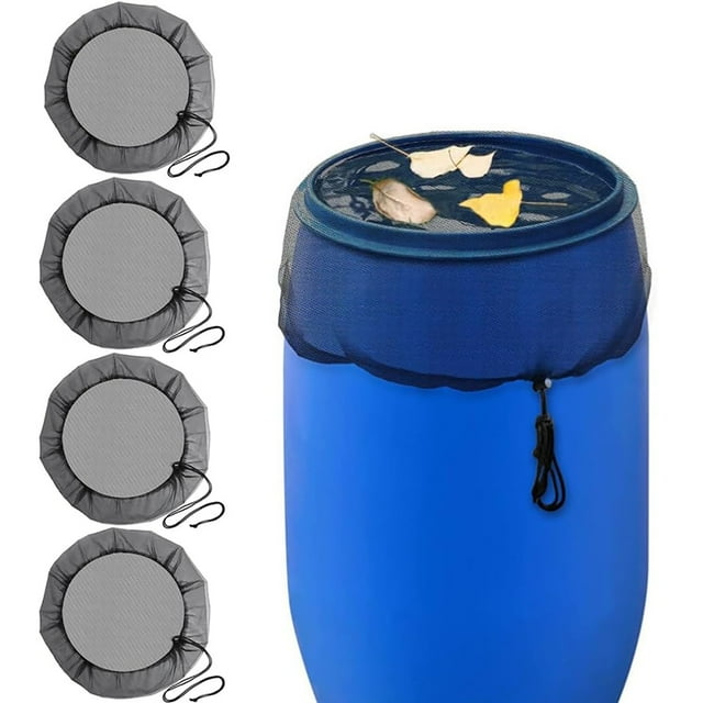 Outdoor Protective Cover Rain Collector Net for Rain Bucket Leaf Stopping Tool 4PCS Set for Garden 4PCS