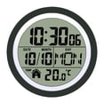 thumbnail image 1 of Reloj de ducha digital con indicador de fecha y temperatura interior, reloj de pared pequeño para cocina Negro, 1 of 8