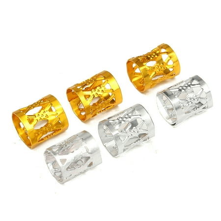 Meigar 8mm 100 X Gold Or Silver Dreadlock Braiding Beads Hair Cuff