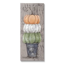 Stupell Industries Rustic Pumpkin Gourd Harvest Produce Grain Pattern Canvas Wall Art, 17 x 40, Design by Julie Norkus