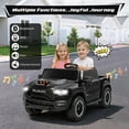 thumbnail image 4 of RAM 24V Ride on Cars for Tow Kids, RAM 1500 RHO 2 Seat Battery Powered Ride on Toys with Remote Control, 4 Wheels Suspension Trunk, LED Light, MP3 Player, Electric Car for Kids Boy Girl Gift, Black, 4 of 10