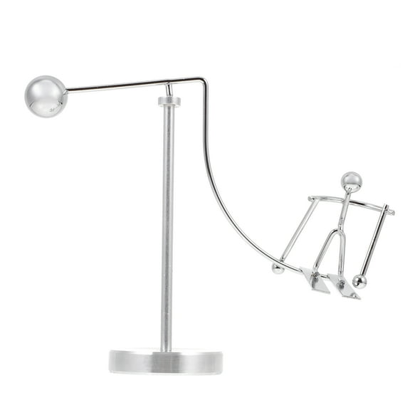 Qnmwood Perpetual Motion Skier Desk Toy Metal Sculpture Balance Ornament