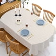 thumbnail image 6 of Oval Tablecloth 60 X 102 Inches, Modern Geometric Striped Oval Tablecloth, Waterproof Wrinkle Resistant Durable Oval Tablecloth for Indoor and Outdoor, 6 of 6