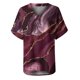 thumbnail image 5 of Blusa estampada elegante con cuello en V manga corta camiseta suelta Tops OAVQHLG3B Store lin121212, 5 of 5