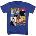 thumbnail image 1 of Popeye Character Squares Royal Adult T-Shirt, 1 of 2