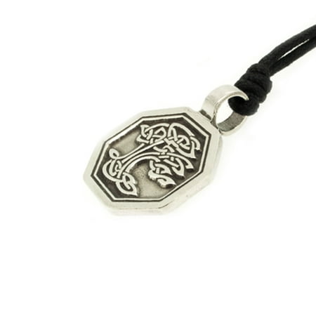 Pewter Natural - Natural Celtic Tree Silver Pewter Charm Necklace Pendant Jewelry With Cotton Cord