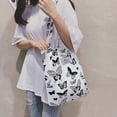 thumbnail image 4 of Women's Version Cow Butterfly Printed Shoulder Bag Student Retro Canvas Bag, 4 of 5