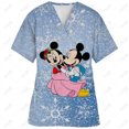 thumbnail image 3 of Camisetas navideñas de Minnie Mouse, ropa de mujer con cuello en V, camisetas de hospital, camisetas de Disney para mujer 2023, camiseta de uniforme de enfermera, camiseta de verano con bolsillo, 3 of 5
