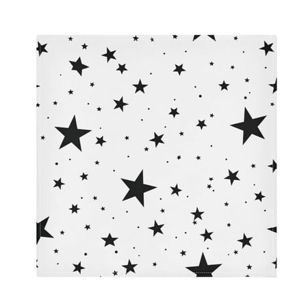 

Napkin Satin Napkin 20*20Inchx1 Kitchen Towel Dinner Plate Towel Decorative Towel Napkin Tea Towel Suitable For Kitchen Table Black Star Seamless