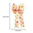 thumbnail image 3 of Btomtd 18.89"x9.44" Thanksgiving Bow with Maple Leaf and Pumpkin Decorations for Fall Holiday Party Festival Displays Ornaments and Themed Bows for Autumn Decor, A, 3 of 4
