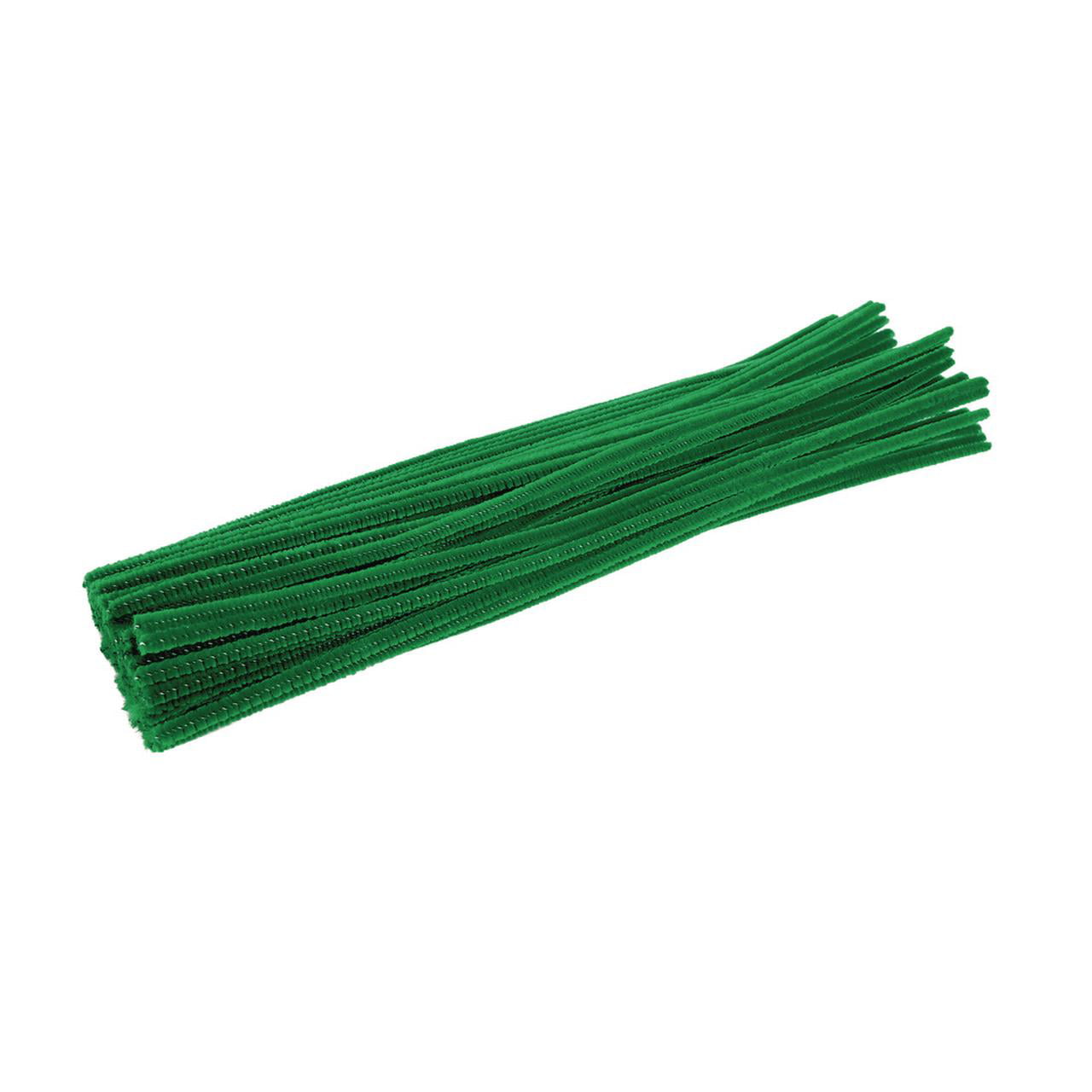10-1,000 x BRIGHT GREEN chenille craft stems pipe cleaners 30cm long,6mm wide 