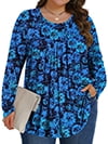 1 Long Sleeve Blue Floral