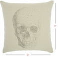 thumbnail image 2 of Natural Beige Faded Skull Throw Pillow, 2 of 4